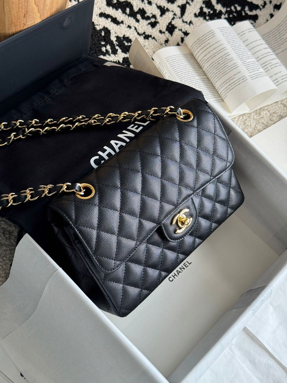 Chanel Classic Double Flap Bag (Caviar)