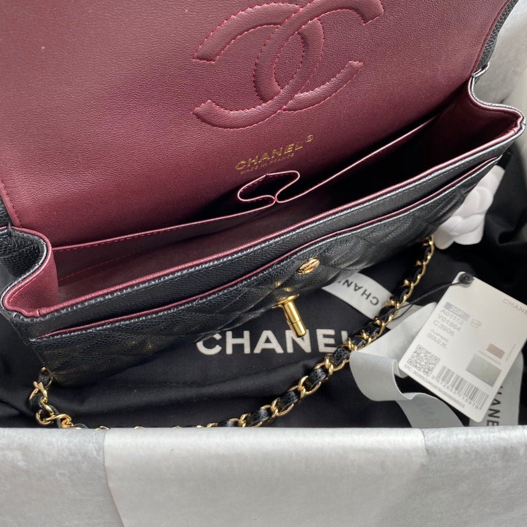 Chanel Classic Double Flap Bag (Caviar)