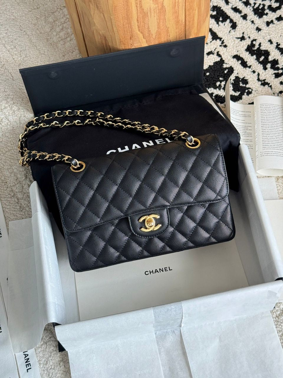 Chanel Classic Double Flap Bag (Caviar)
