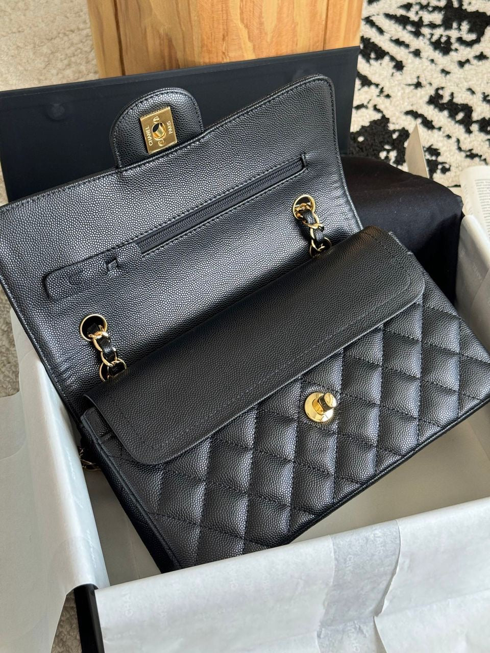 Chanel Classic Double Flap Bag (Caviar)